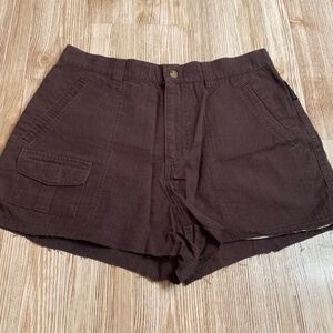 Columbia women's gray high rise utility cargo shorts